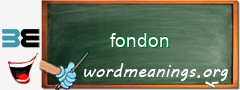 WordMeaning blackboard for fondon